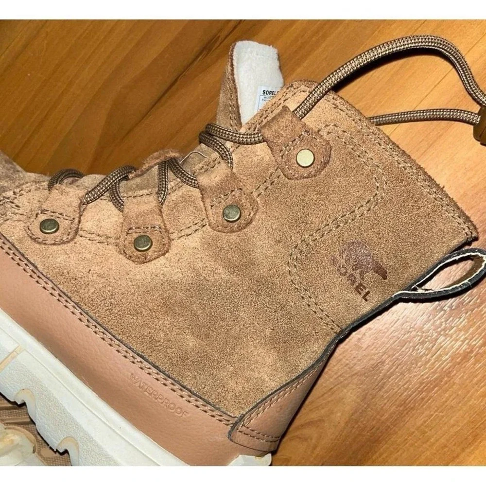 Kids Sorel Explorer Suede‎ Leather Lace-Up Boots